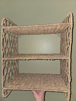 2 Tier Seagrass Wall Shelf