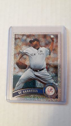 2011 CC Sabathia Factory set sparkle foil.