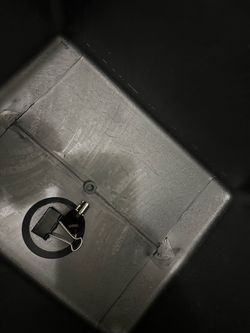 Metal Storage Box with Binder Clip
