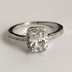 PRETTY WOMEN SILVER TONE CLEAR RHINESTONE RING SIZE 9.5 💍💍💍🇺🇸 NEW CONDITION RING FOR WOMEN ✨HIGH QUALITY   SIZE 9