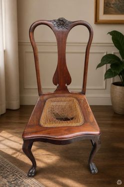 Antique Mahogany Claw foot Chair