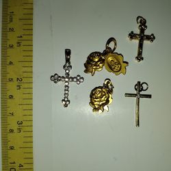 Gold tone Religious/Spiritual Pendant/Charm Lot