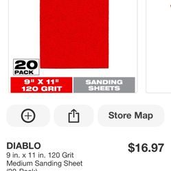 Ceramic Blend Sanding Sheet 120 Grit 