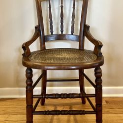 Antique Victorian Cane Bottom Chair