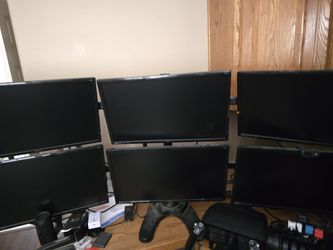 6 Computer Monitor Set Up With Graphics Cards