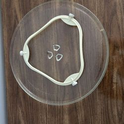 12"Microwave Glass Turntable Plate And Roller Ring 