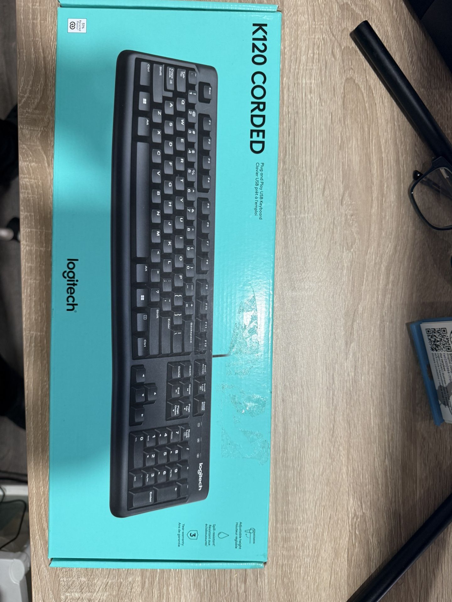 K120 CORDED KEYBOARD LOGITECH
