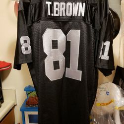 NFL Los Angeles/Oakland Raiders Tim Brown#81 Stitched Jersey Brand Mitchell &Ness Size 48