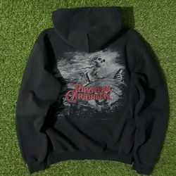 Mens Vintage VTG Y2K Harley Davidson Style Disney Pirates of theHoodie Sweater Sweatshirt Jacket Size Small