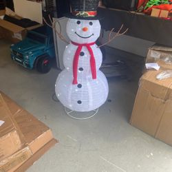 4ft Snowman For Outdoor Holiday Decor