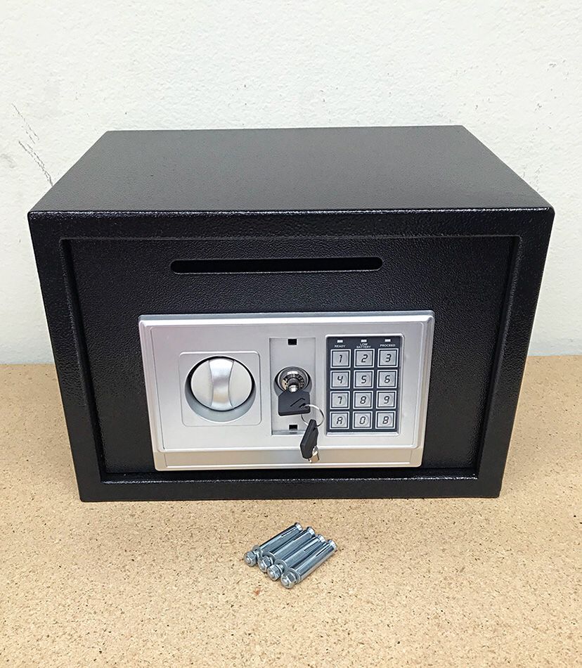 Brand New $50 Depository 14”x10”x10” Digital Security Safe Box Electric Keypad Lock w/ Master Key