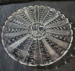 Pressed Glass Fruit design platter