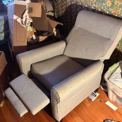 Light Gray Pushback Recliner Chair- IKEA 