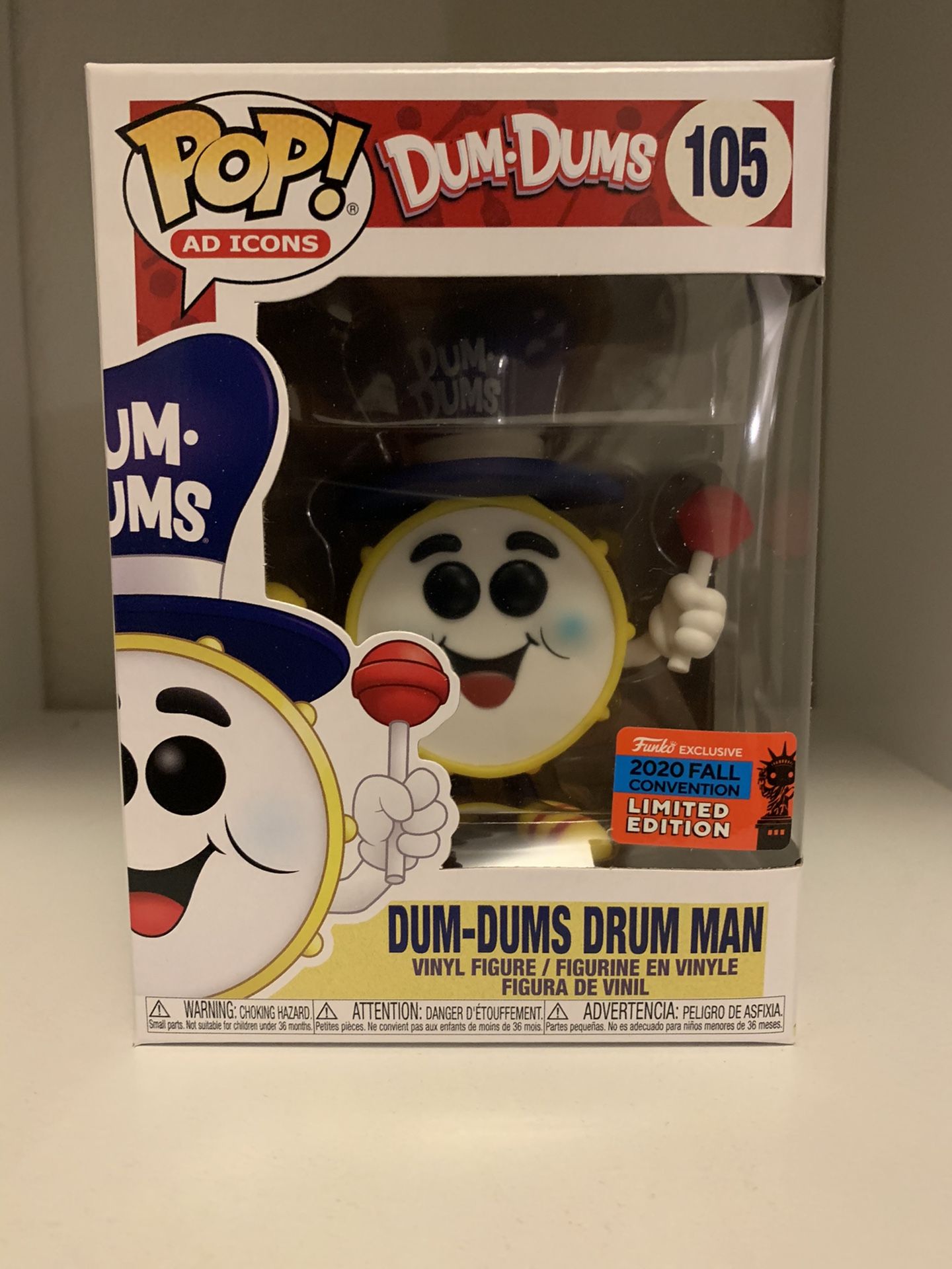 Dum-Dums Drum Man 2020 NYCC Exclusive Funko POP