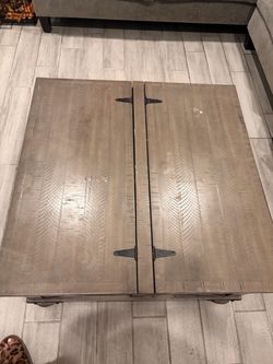Rustic Wood Coffee Table with Storage
