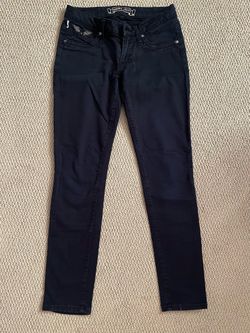 Robin’s Jean women’s black low rise skinny slim leg jeans 25