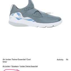 “Like New “Jordan Trainer Essential Colorway: Wolf Grey / White-White 