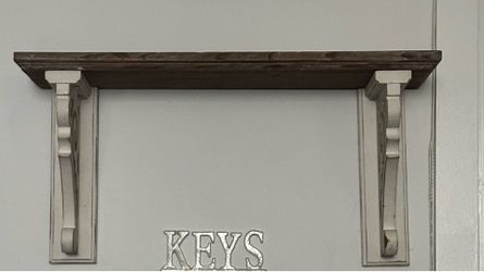 Set of 2 Decorative Shelf Brackets, Wall Mounted Wood Corbels, Rustic Floating Shelf Supports for Kitchen Cabinet Living Room Bedroom Shabby Chic Deco