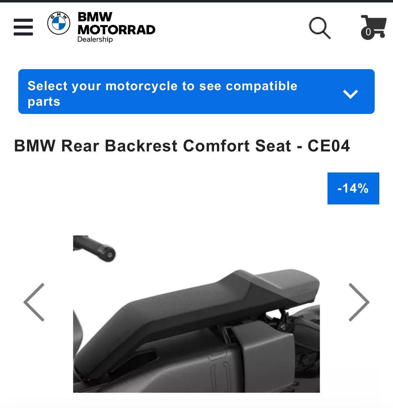 New Motorcycle Seat BMW