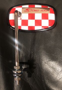 Schwinn Stingray Apple Krate Fastback Reproduction Red Checkerboard Mirror