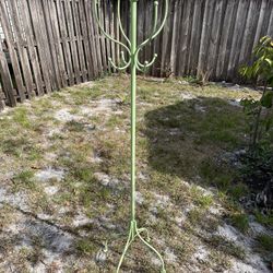 Metal Hats, Bag, Clothing Rack 59”H Green Color $15 Firm On Price
