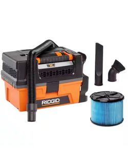 RIDGID 3 Gal. 5.0 Peak HP NXT Wet/Dry Vac w/ Fine Dust Filter, Expandable Hose