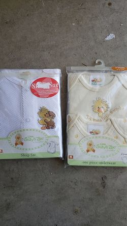 Suzy's Zoo infant onesies set and sleep sac