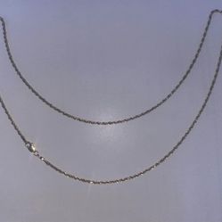14k White Gold Chain 