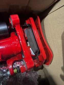 Red Powder Coated Brake Calipers with Pads