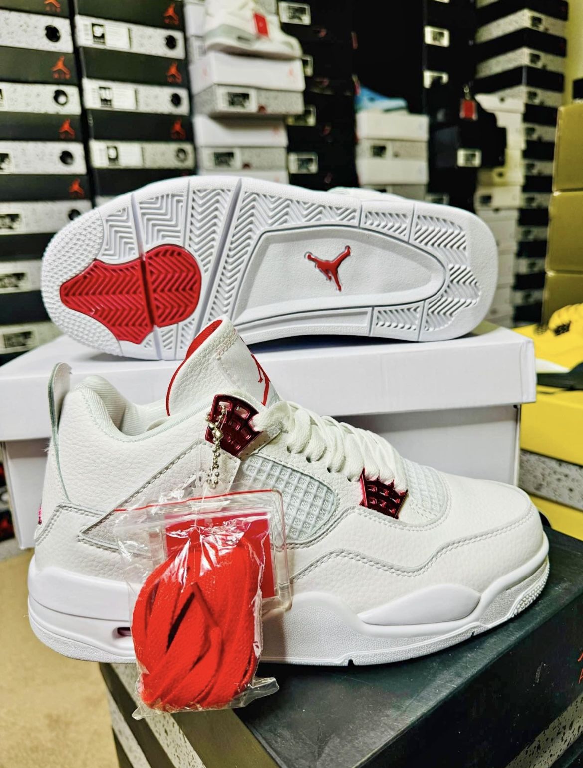 Brand New Jordan 4 Retro Metallic Red