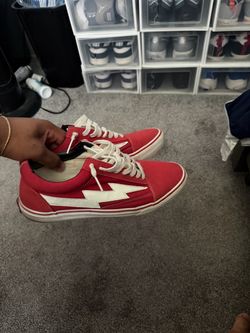 Revenge x Storm Red Low-Top Sneakers