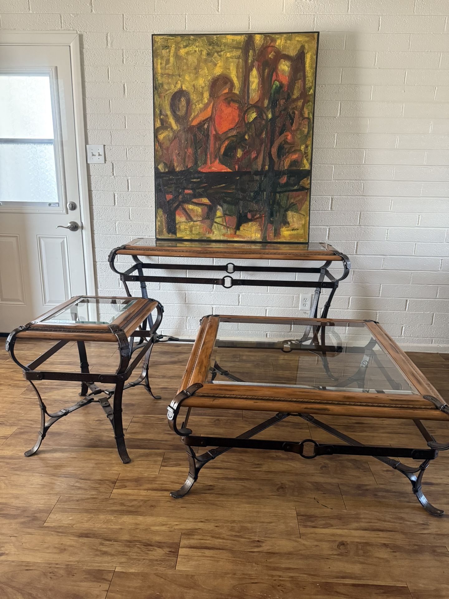 Adnet Hermes Style Set Of Tables