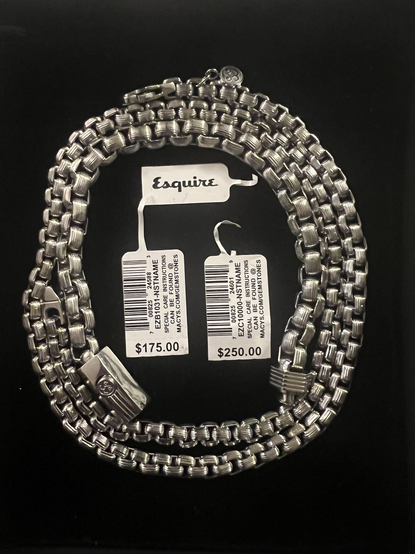 Esquire Steel Men Necklace & Bracelet 