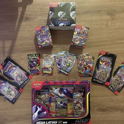 Pokémon TCG: Mega Evolution, Phantasmal Flames, Mega Latias EX Box w Assorted Blister Packs (ALL SEALED) 