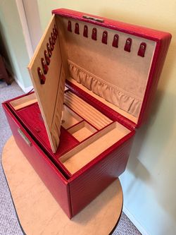 Large red faux jewlery box
