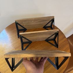 Modern Wood & Metal Wall Shelves (Set of 3) X 2 