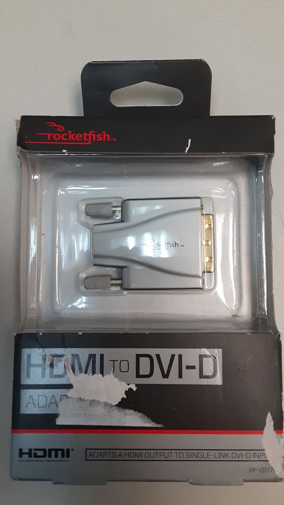 Rocketfish HDMI to DVI-D adapter.