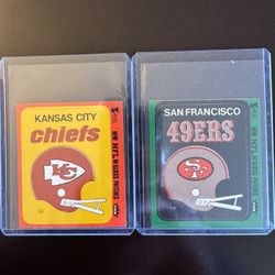 RARE - 49ers & Chiefs Stickers