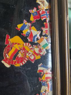 Vintage McDonald’s pins from 1985 in case