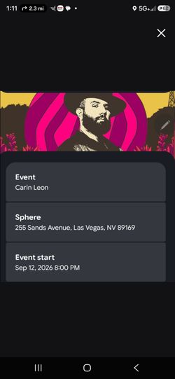 Carin leon la sphere las vegas