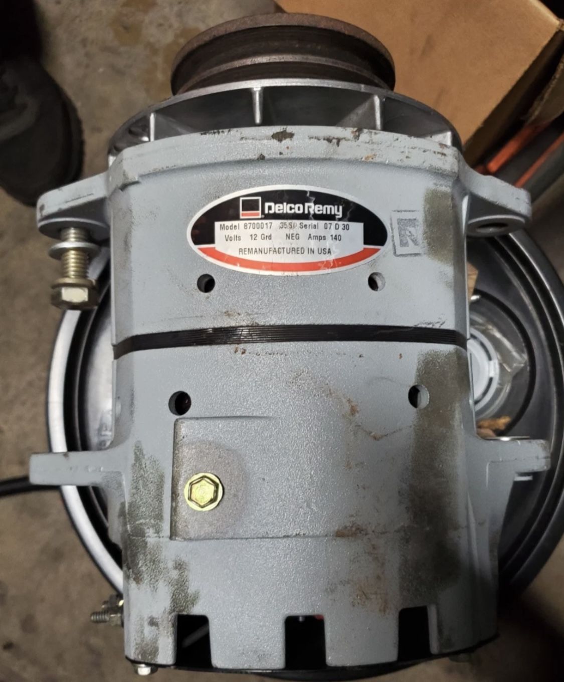 New Alternator USA Delco Remy Model (contact info removed) 35Si Volt 12V Amps 140 Cummins