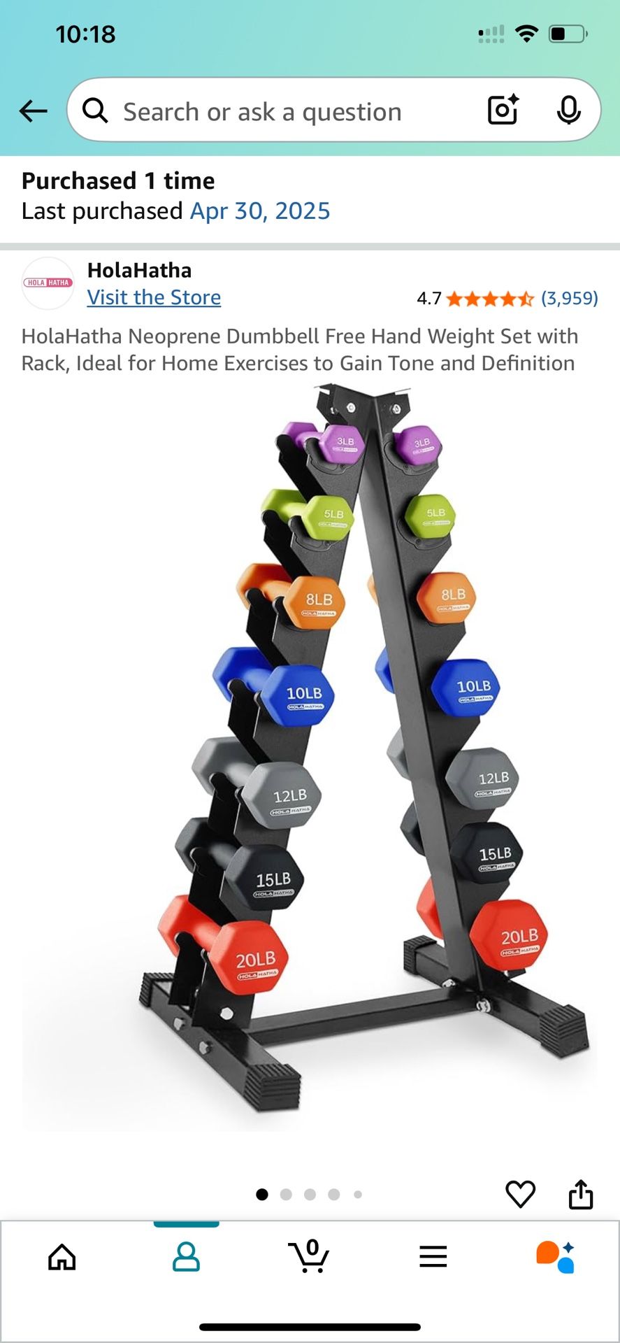 Hola Hatha Dumbbells Set