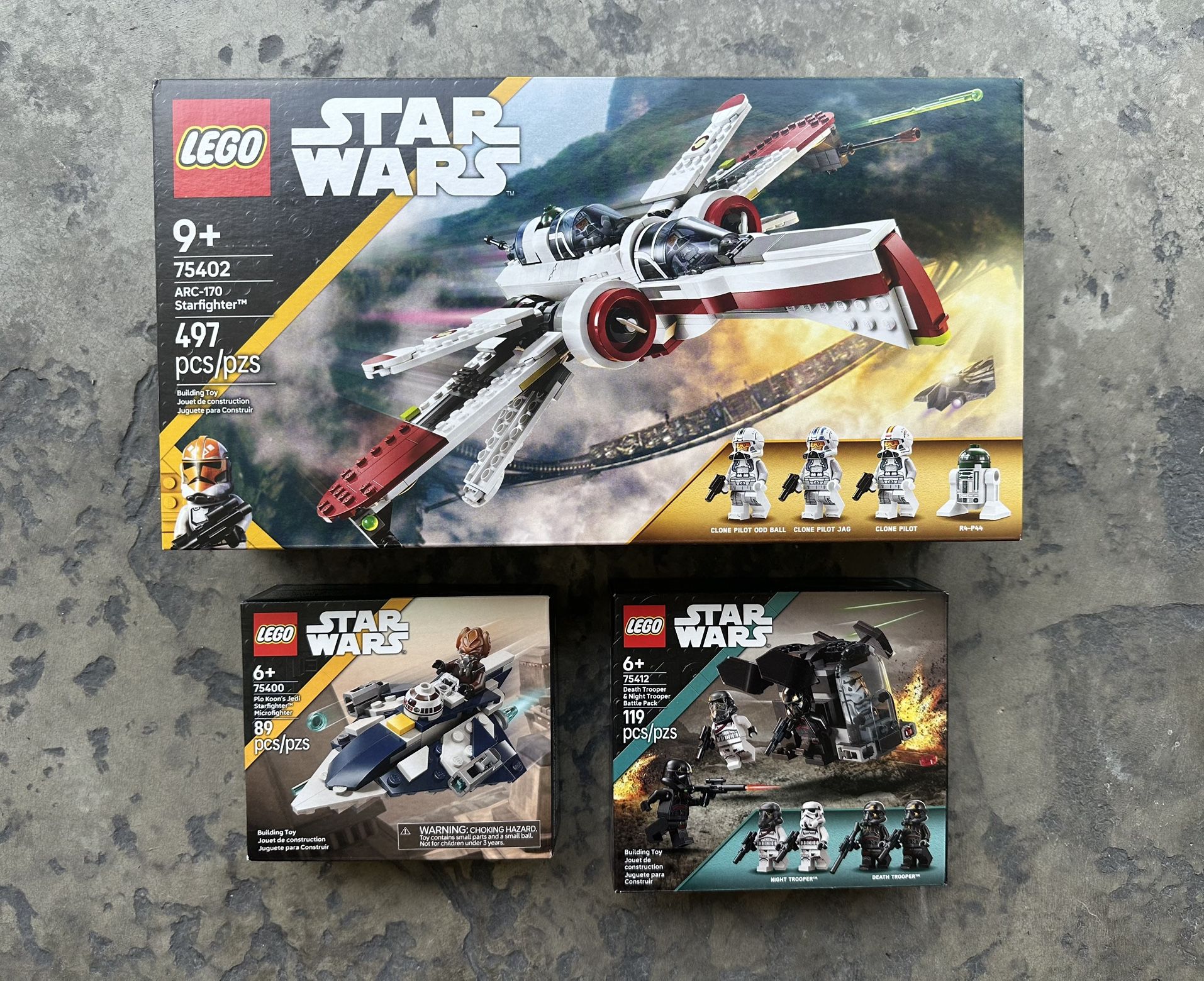 Lego Star Wars Arc-170 & Plo Koon’s Starfighter & Battle Pack + *FREE Minifigure* Bundle Deal