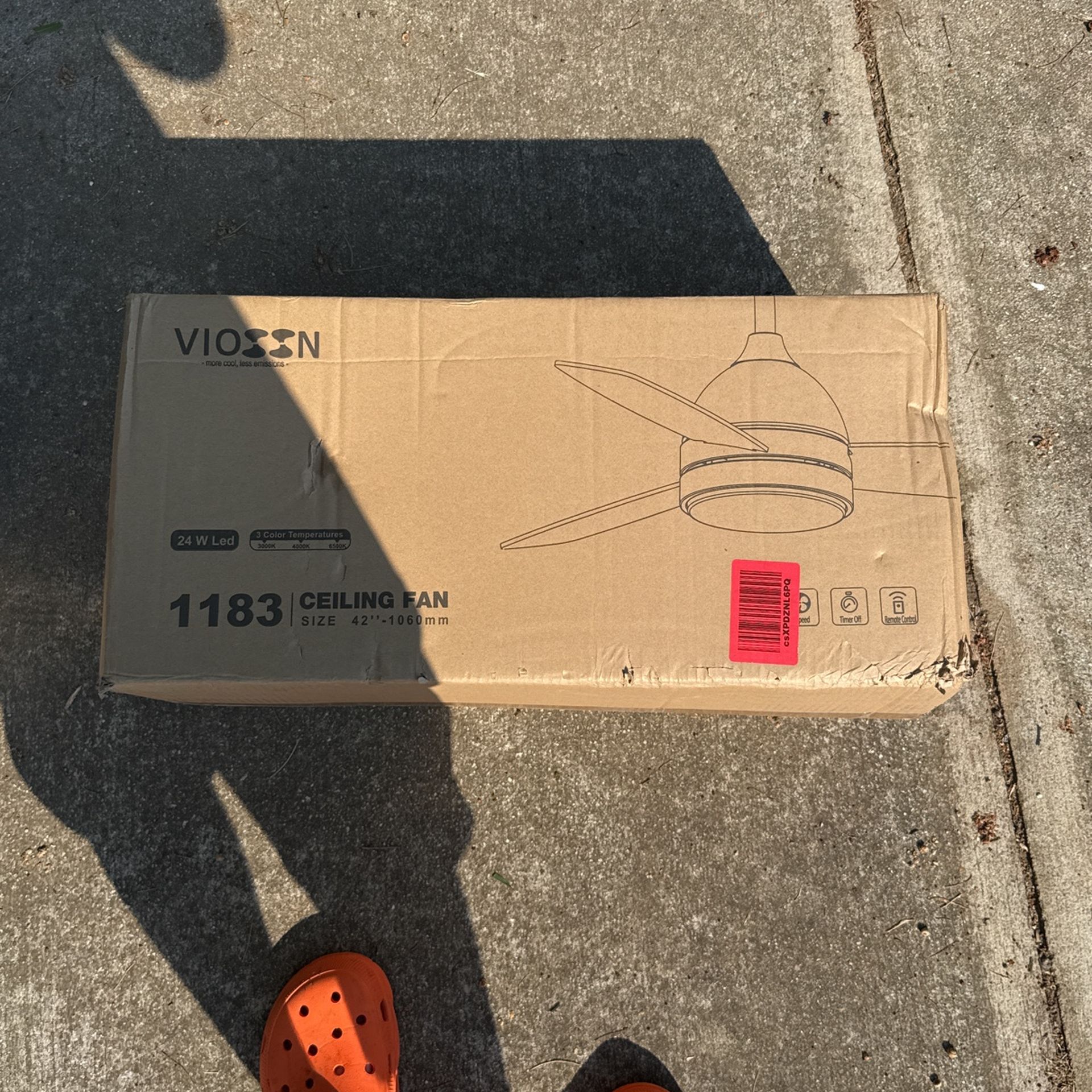 Viossn Ceiling Fan 17.9 By 42 120V/60Hz