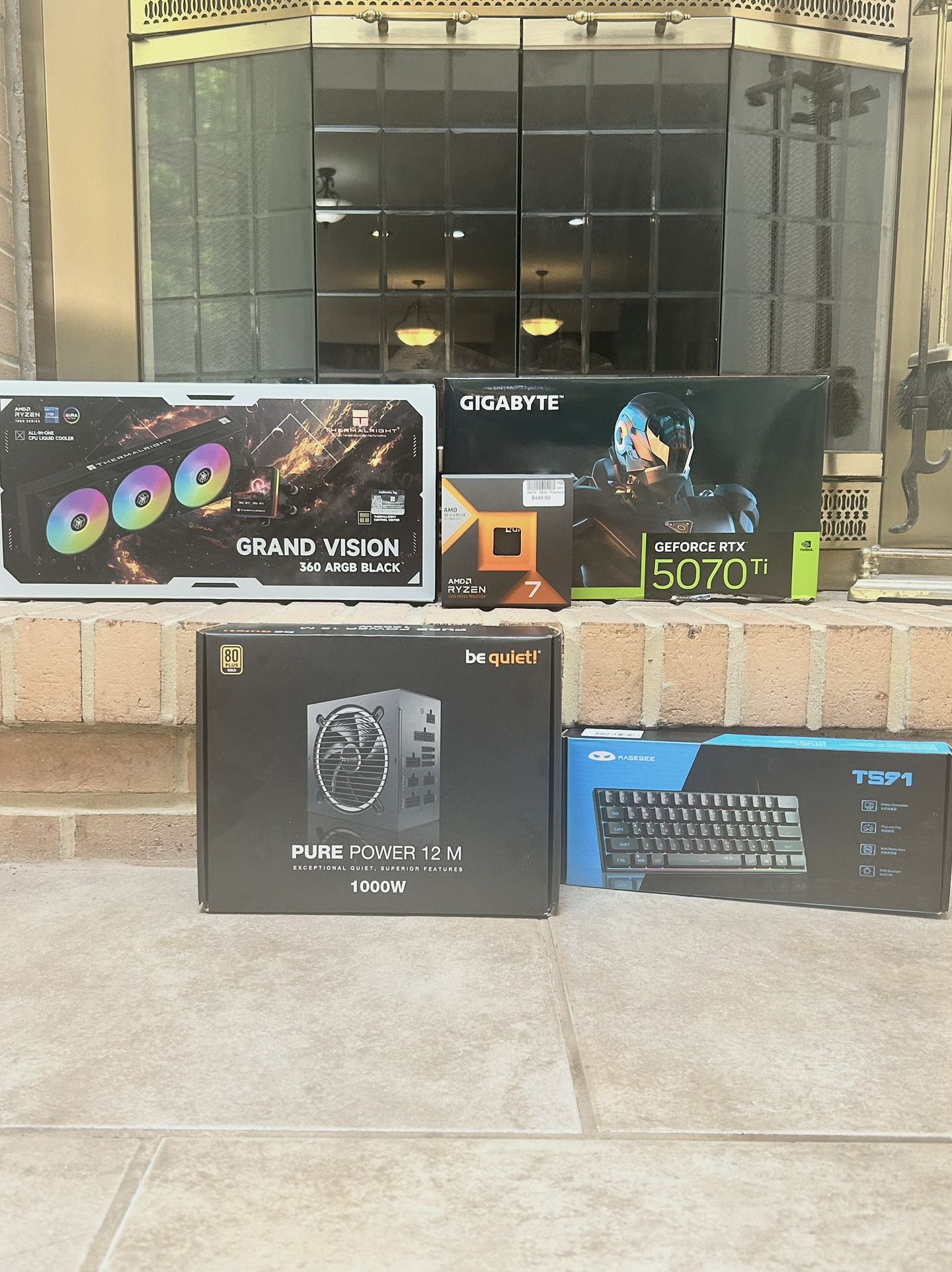 1,750 (VALUE) PC GAMING PARTS 5070 Ti, AMD 7800 XD, Grand Vision 360 Argb Aio. I do offers🤝🏾