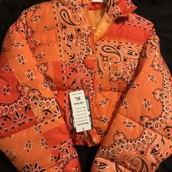 Orange Bandana Puffer