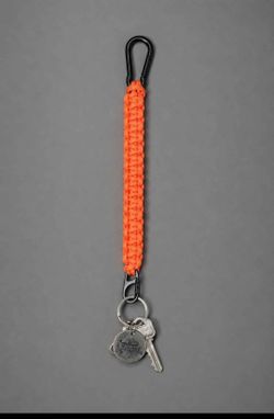 Handmade Orange 550 Paracord Keychain