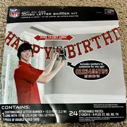 NFL Football Theme Birthday Party Banner!