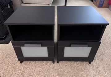 IKEA Brimnes Nightstand Set of 2  (Black)