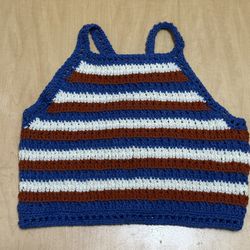 Halter Top Crocheted Size Small To Medium